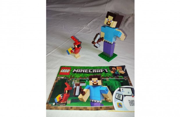 Lego Minecraft Bigfig Steve papagjjal 21148