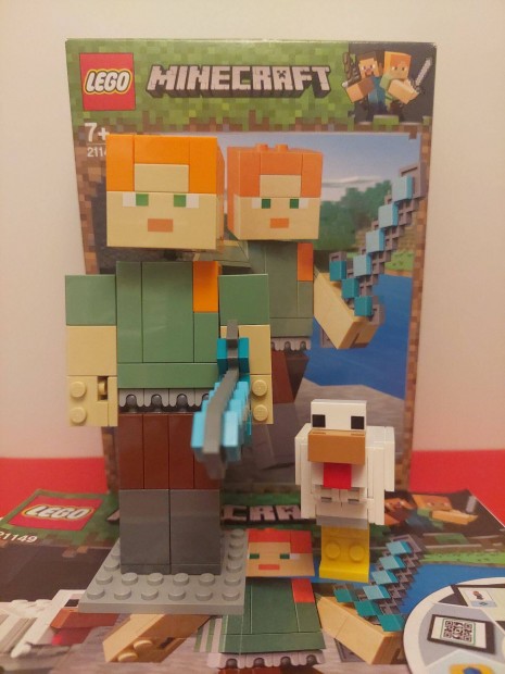 Lego Minecraft Bigfig: 21149 Alex csirkvel