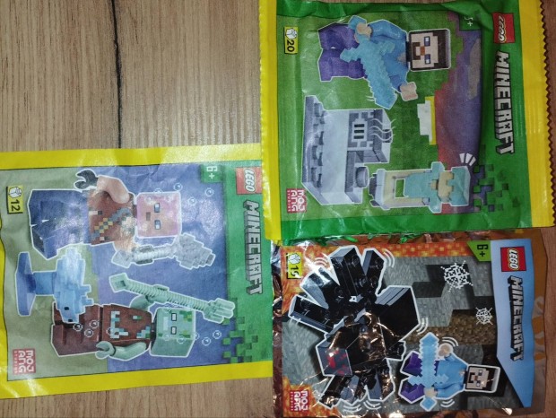 Lego Minecraft figura csomagok bontatlan j csomagolsban 