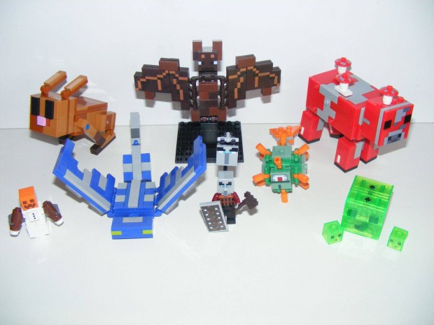 Lego Minecraft figurk Nyl Denevr Gomba Tehn kocka Delfin Guardian