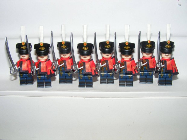Lego Napleon hbork Orosz Huszr katonk figurk 8db katona fegyver