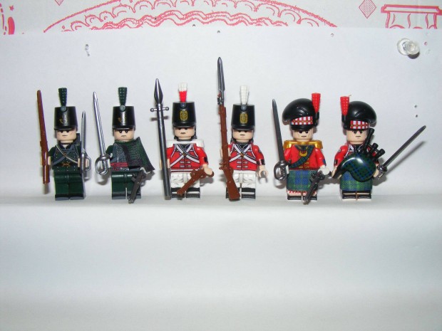 Lego Napóleoni háborúk Angol Brit katonák muskétás ezred katona 6db