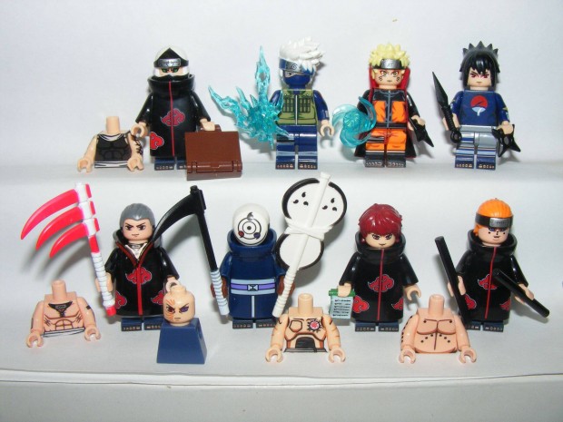 Lego Naruto figurák Uzumaki Hidan Kakazu Uchiha Obito Sasuke figura Új