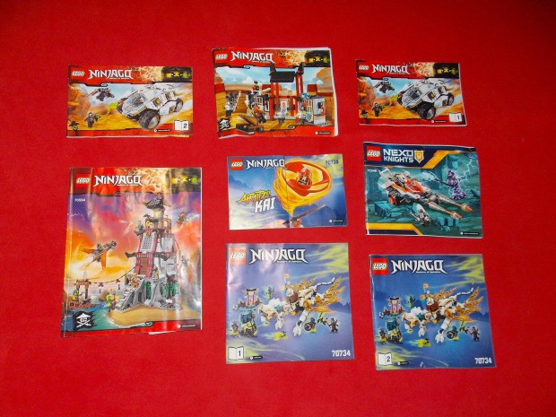Lego Ninjago s Nexo Knight sszelltsi fzetek, 8 db, egyben