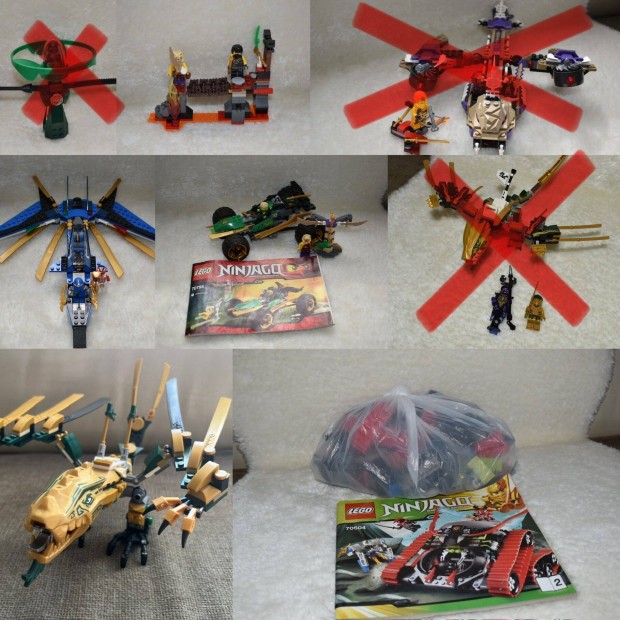 Lego Ninjago kszletek tbbfle, kln-kln