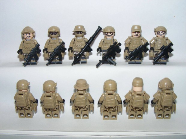 Lego SWAT lczott Sivatagi Kommands katonk figurk 6db katona j