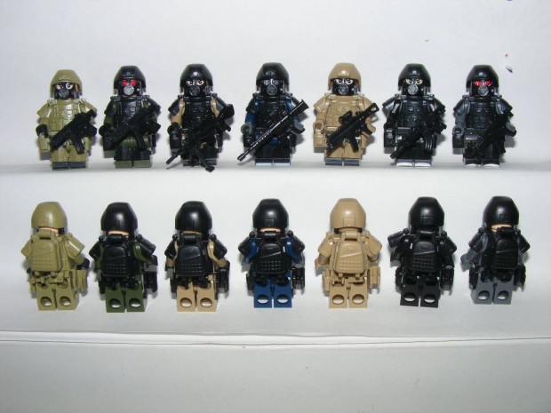 Lego SWAT Specilis kommands figurk Specops katona Brickarms fegyver