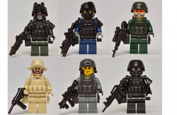 Lego SWAT Specilis kommands figurk katona figura Brickarms fegyver