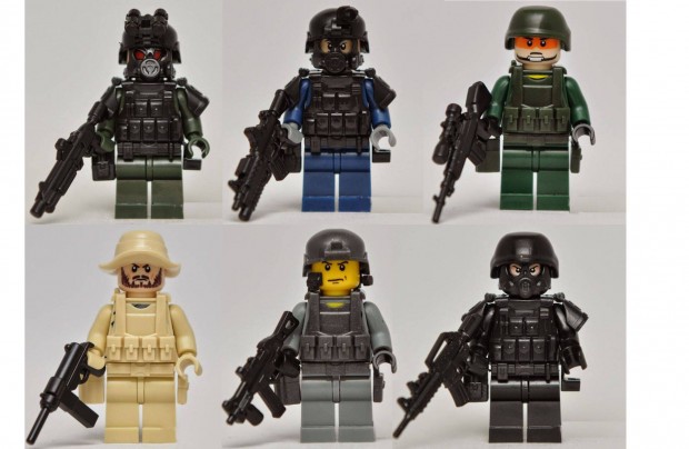 Lego SWAT Specilis kommands figurk katona figura Brickarms fegyver