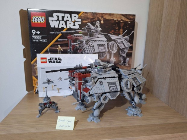 Lego Star Wars 75337 AT-TE kszlet figurk nlkl, dobozzal, lerssal