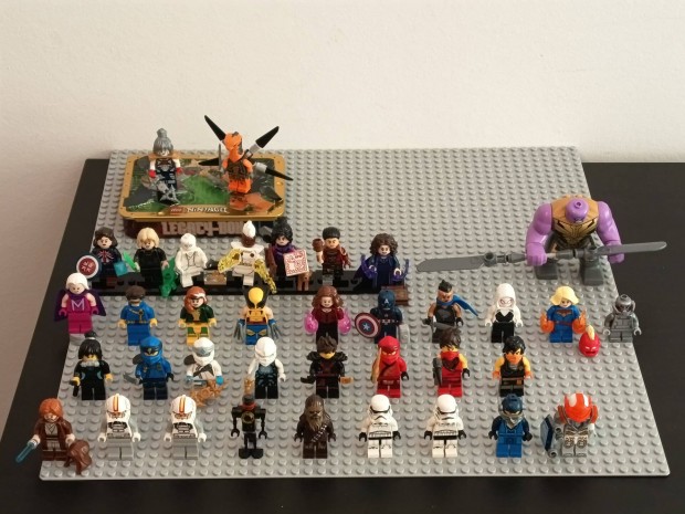 Lego Star Wars, Marvel super heroes, Ninjago és nexo knights figurák