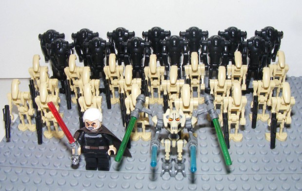 Lego Star Wars figurk 20+13 Super Battle Droid sereg Grievous + Dooku