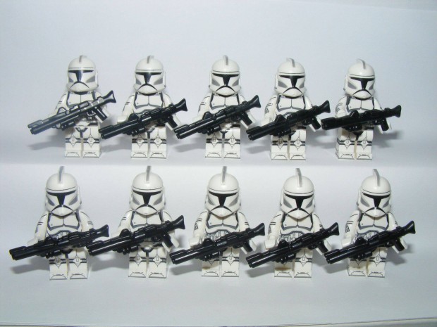 Lego Star Wars figurák Clone Trooper klón katona figura 10db fegyver