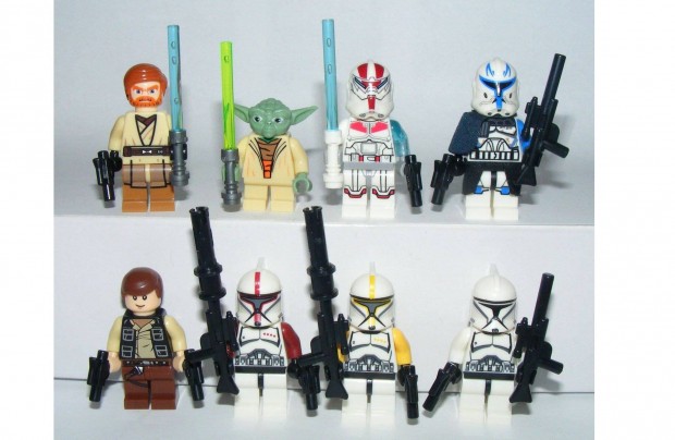 Lego Star Wars figurk Yoda Han Solo Obi Wan Jek Clone trooper figura