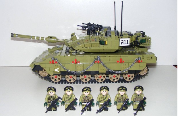 Lego Swat Modern Hadvisels Merkava Israeli tank 1750db +6 katona j