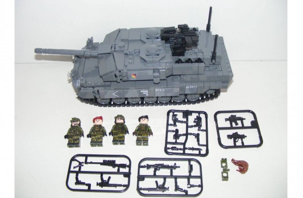 Lego Swat Modern Hadvisels Nmet Leopard 2A71 tank 900db +4 katona j