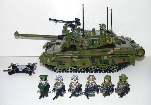 Lego Swat Modern Hadvisels Ztz99A Type tank 1150db + 6 katona j