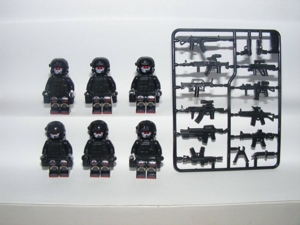 Lego Swat kommands katonk Urban Ghost bevetsi egysg katona 6db j