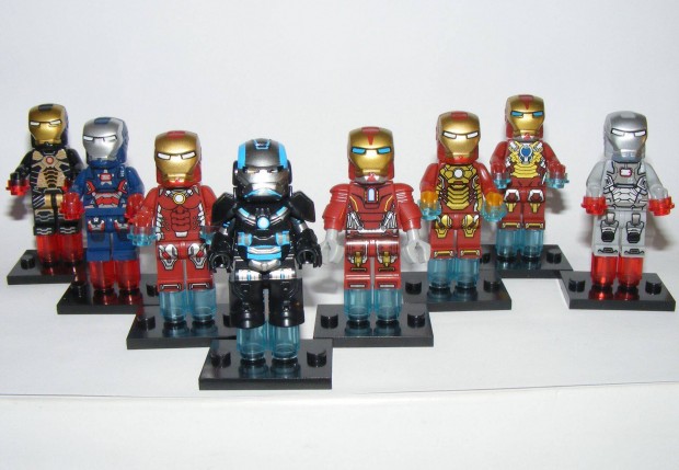 Lego Vasember figur�k Iron man Iron Patriot War Machine 8db figura �j