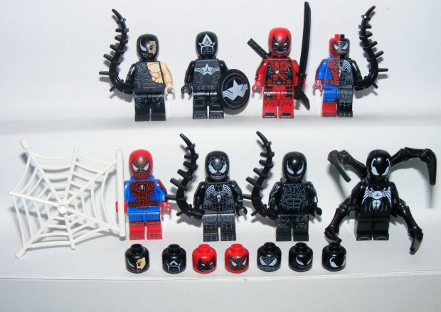 Lego Venom figurk Hybrid Riot Symbiote Pkember 8 figura + 8fej j