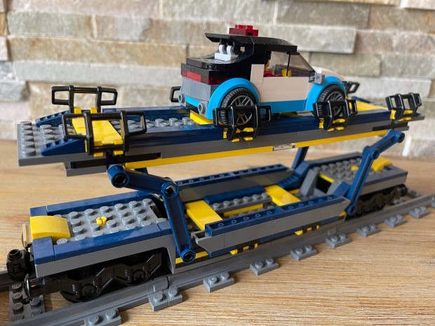 Lego autoszallito vasuti vagon Lego vonat vasut vagon