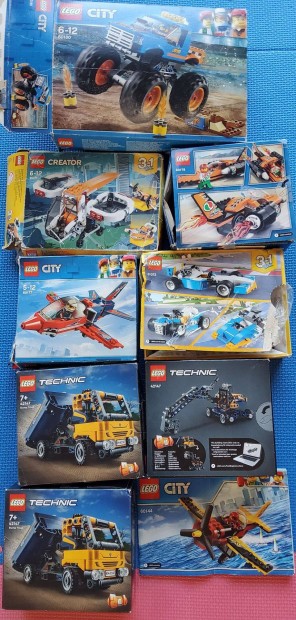 Lego city technic 3:1 kszletek 9db egytt jrmvek akcisan