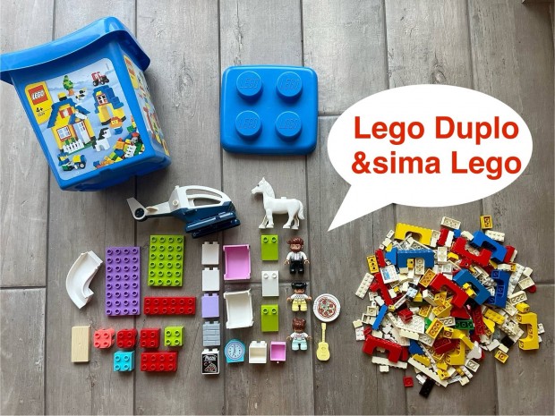 Lego csomag Duplo s sima Lego egyben dobozzal