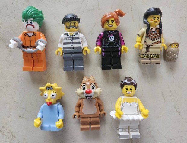 Lego figura ( 7+1 darab) Joker, Simpson, Balerina, Chip s Dale 