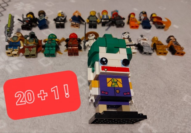 Lego figura csomag vegyesen,20 db minifigura+ajndk Joker!