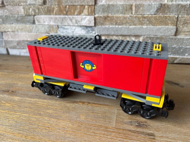 Lego kontenerszallito vasuti tehervagon Lego vonat vasut vagon