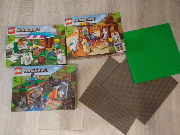 Lego minecraft kszlet + 3 alaplap