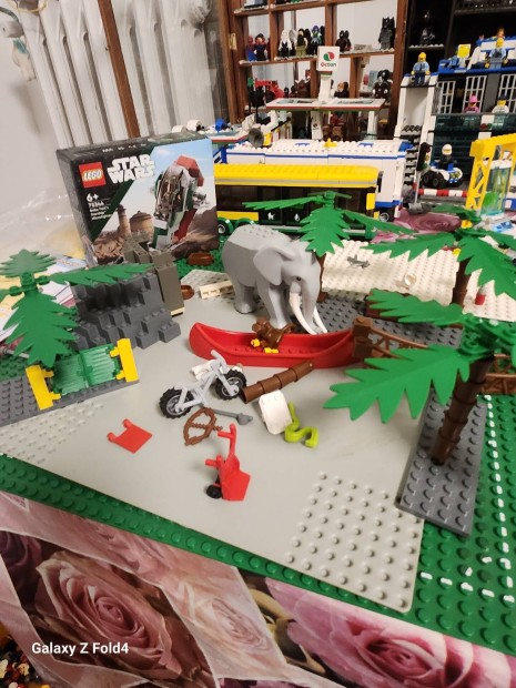 Lego piros molnrkocsi taliga 