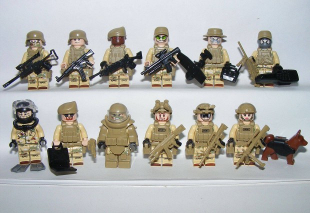 Lego swat Sivatagi Kommands Anti terrorista katonk 12db katona j