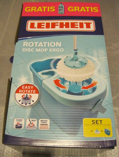 Leifheit Rotation Disc Mop Ergo felmosszett ajndk tiszttszerrel