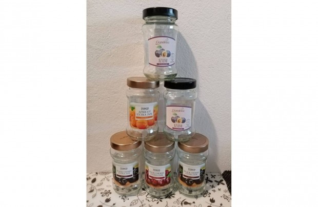 Lekváros üveg 390 ml üres befőttes üvegek tetővel eladók - Szeged
