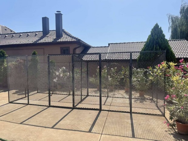 Lemez kutya kennel 2 kapuval(6*2m)