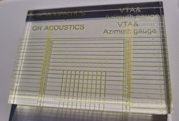Lemezjátszó hangszedő beállító sablon VTA bakelit vinyl