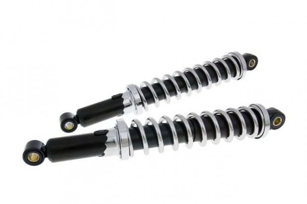 Leng�scsillap�t� 370mm fekete / kr�m rug�k vintage robog�khoz (x2)