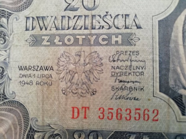 Lengyel 1948-as 20 zloty