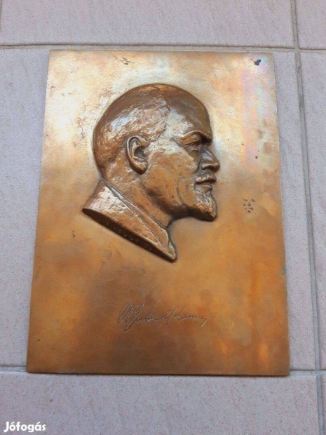 Lenin bronz emlkpakett dombornyomatos kp,szignozott