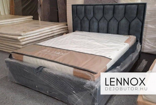Lennox luxus minsgi franciagy bett + gynemtart gray 140x200 cm