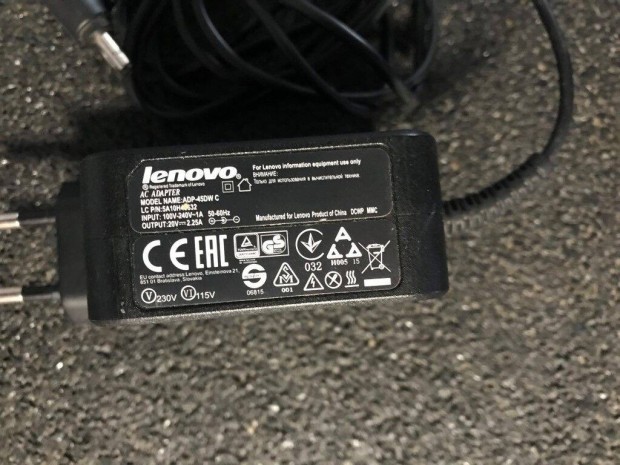 Lenovo 20V 2.25A laptop tlt 45W, ADP-45DW C