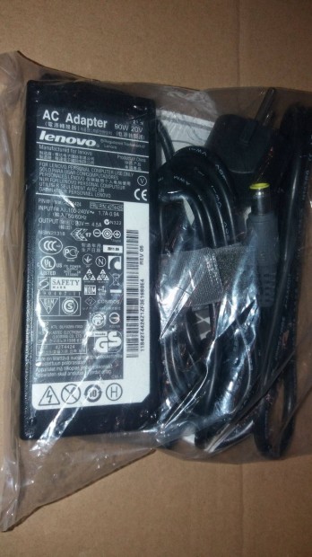 Lenovo 20V 4,5A 90W IBM laptop notebook adapter tlt nem hasznlt