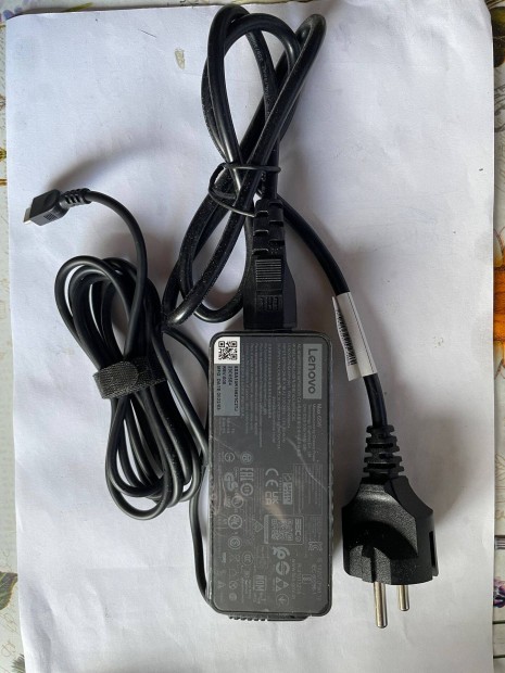 Lenovo 65 W AC Adapter, USB, Notebooknak USB Type C