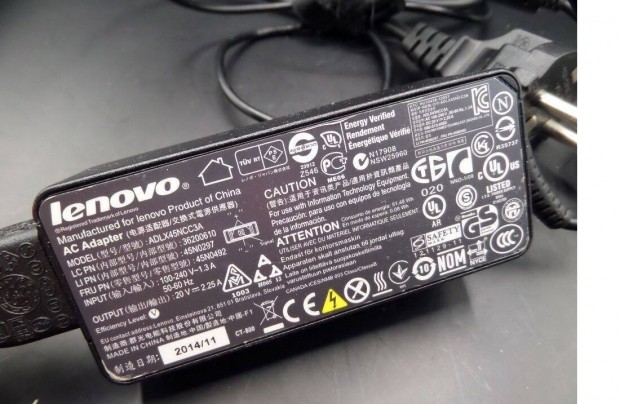 Lenovo Adlx45NCC3A (eredeti) gyri laptop tlt