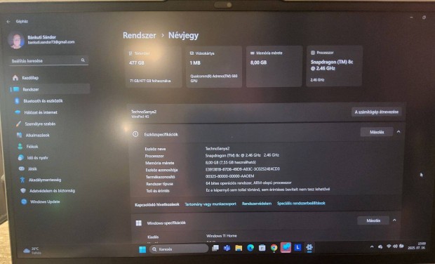 Lenovo Ideapad 4G 82KE0011HV laptop Használt Eladó