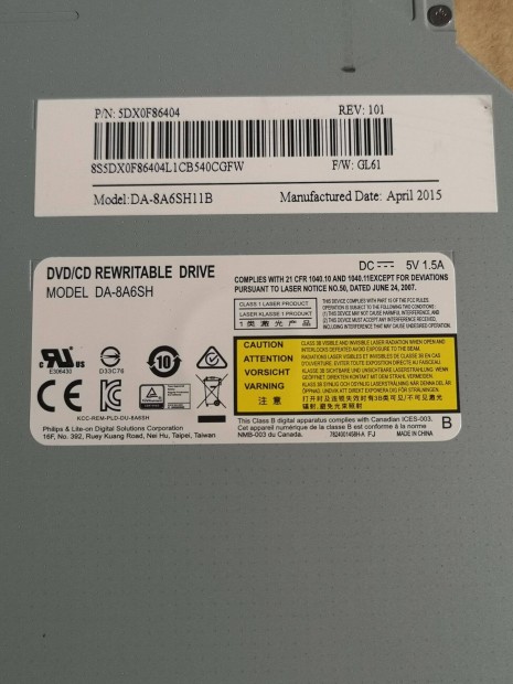 Lenovo Ideapad B50-80 laptop DVD-meghajt ( notebook dvd-ir)