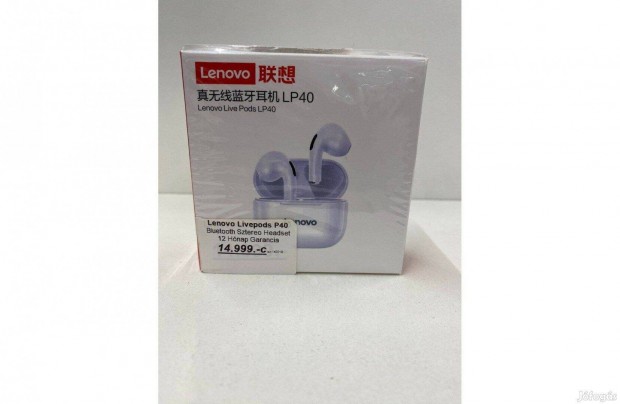Lenovo Live Pods LP40 Bluetooth Headset