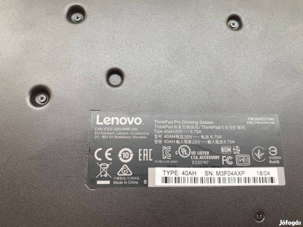 Lenovo Pro dokkol 40AH20V dokkol 40AH Thinkpad Pro dokkol 01HY745