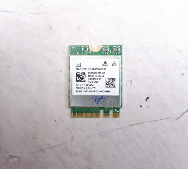 Lenovo Realtek Dual Band Wifi krtya + Bluetooth 5.0 RTL8822CE T99H152